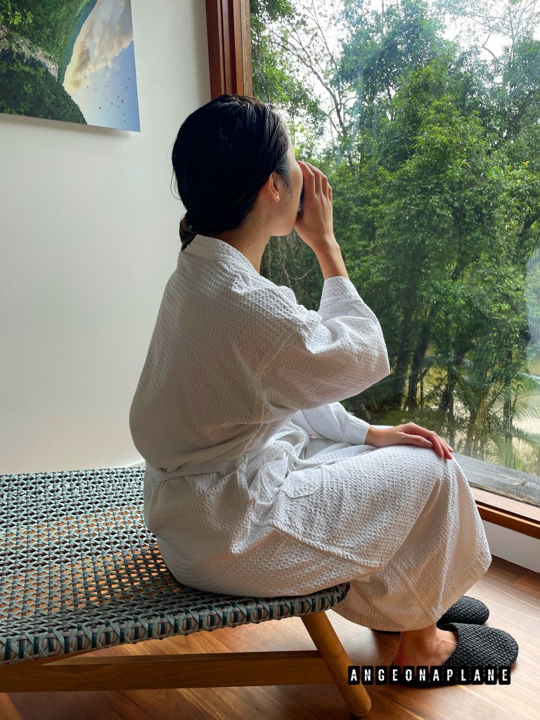 Tea after the spa at Silky Oaks lodge